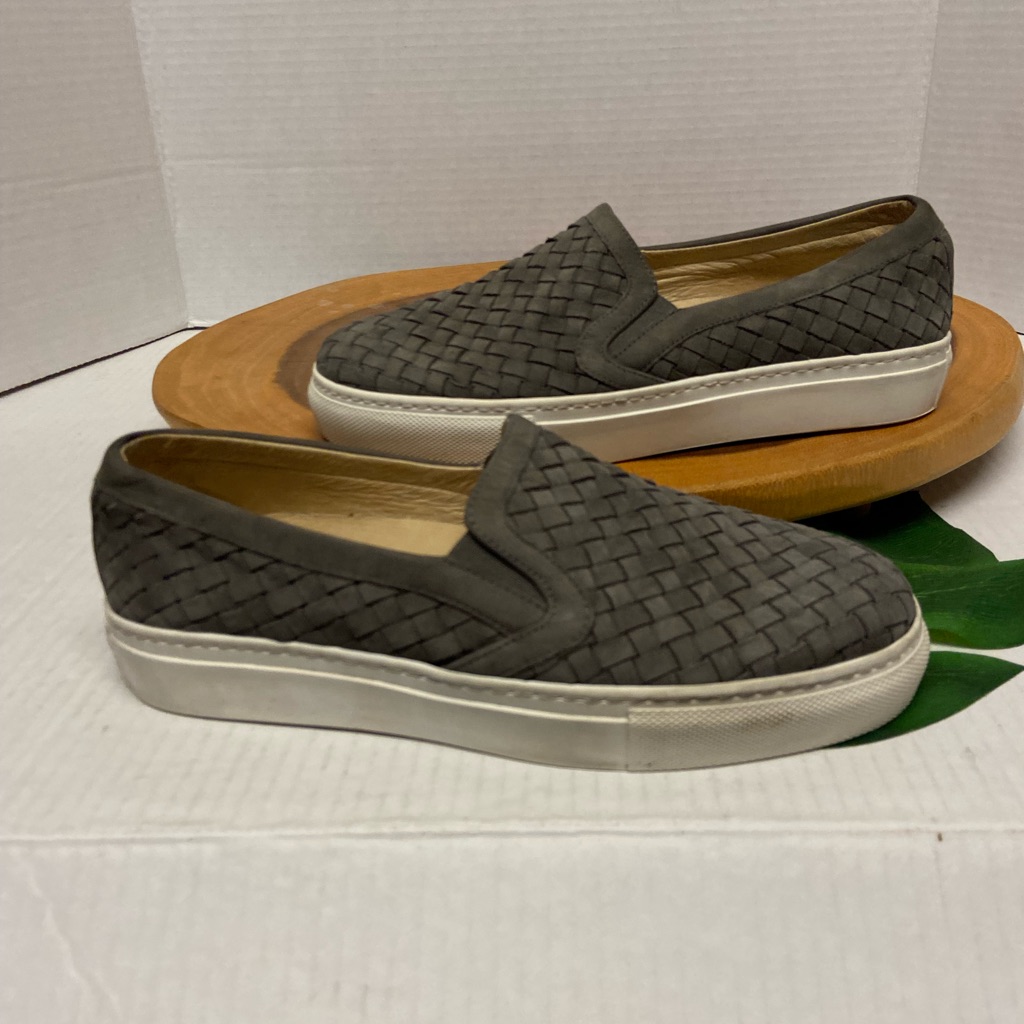 M.Gemi Woven Suede Lace Free Sneakers